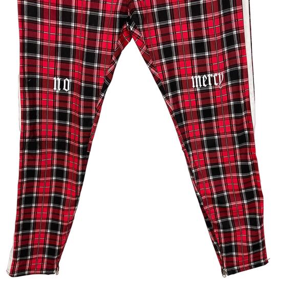 NEW Golden Denim The Union Rivoli Plaid Print Slim Jeans Ankle Zip Tartan 40X34 - Picture 6 of 16